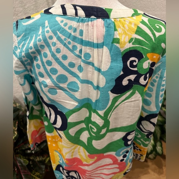 Lilly Pulitzer multicolor longsleeve blouse size XS - Picture 8 of 11